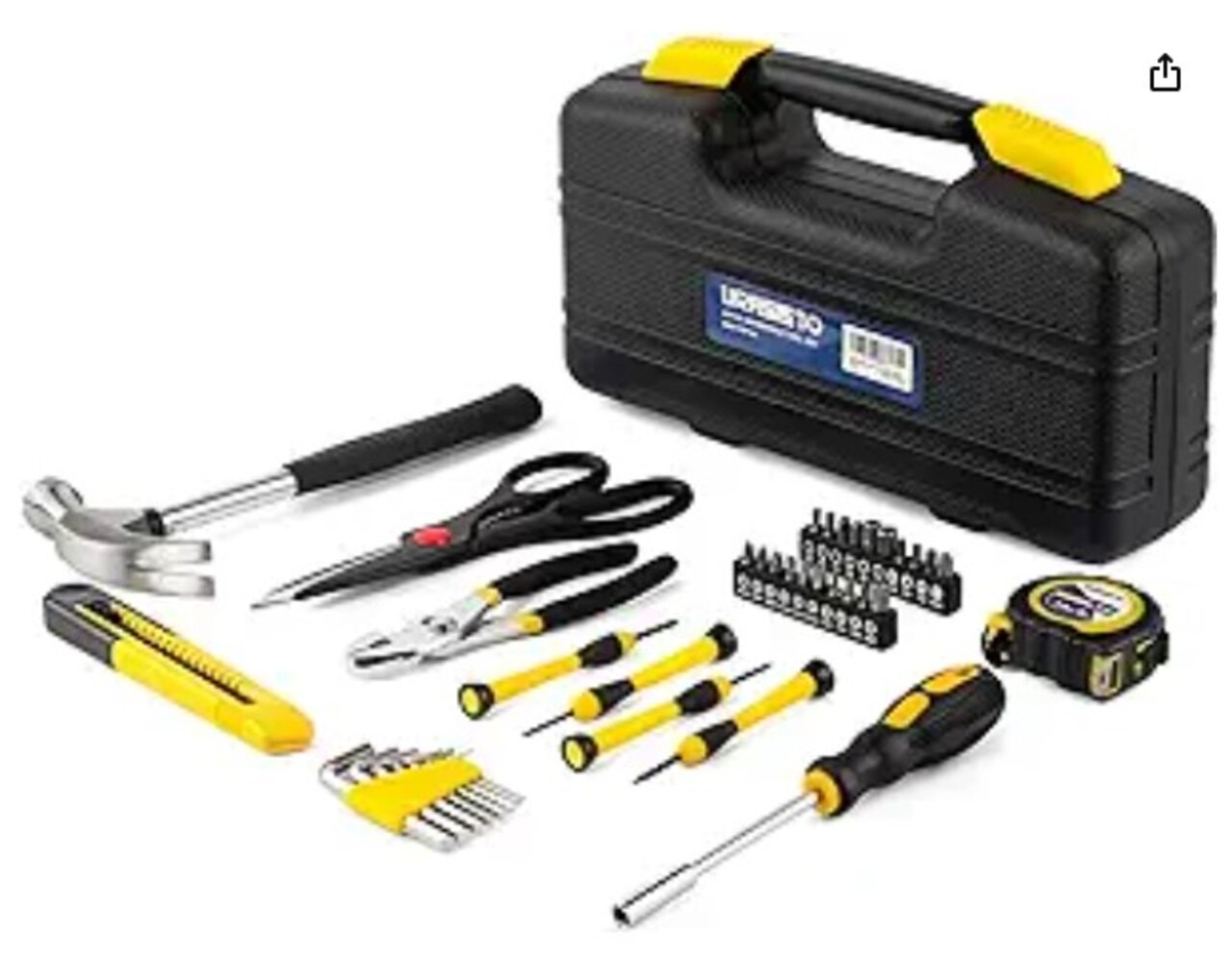 40-Piece Home Tool Kit with Carrying Case, Small Basic Hand Tool Set Ideal for DIY Construction, Home Maintenance, and Woodworking